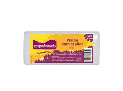 PERLON CORTADO 10CM X 16CM C/100 FOLHAS REF 022 - CORPO DOURADO